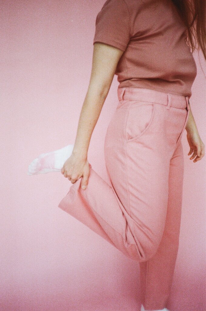 she has pants.