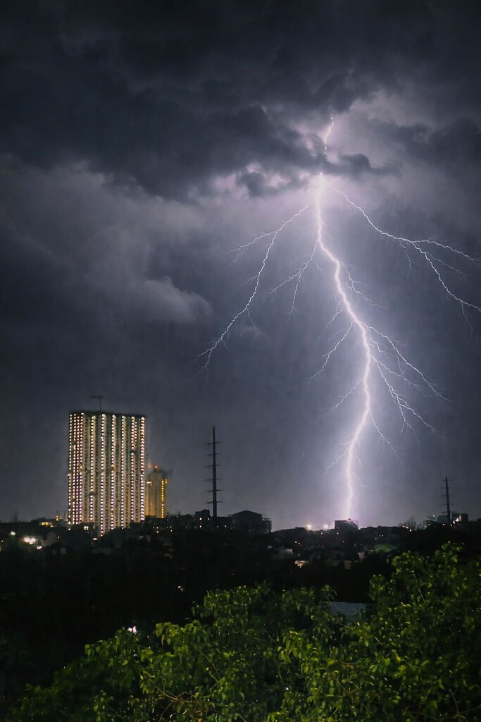 The sky is full of thunder and rain. What is this weather?