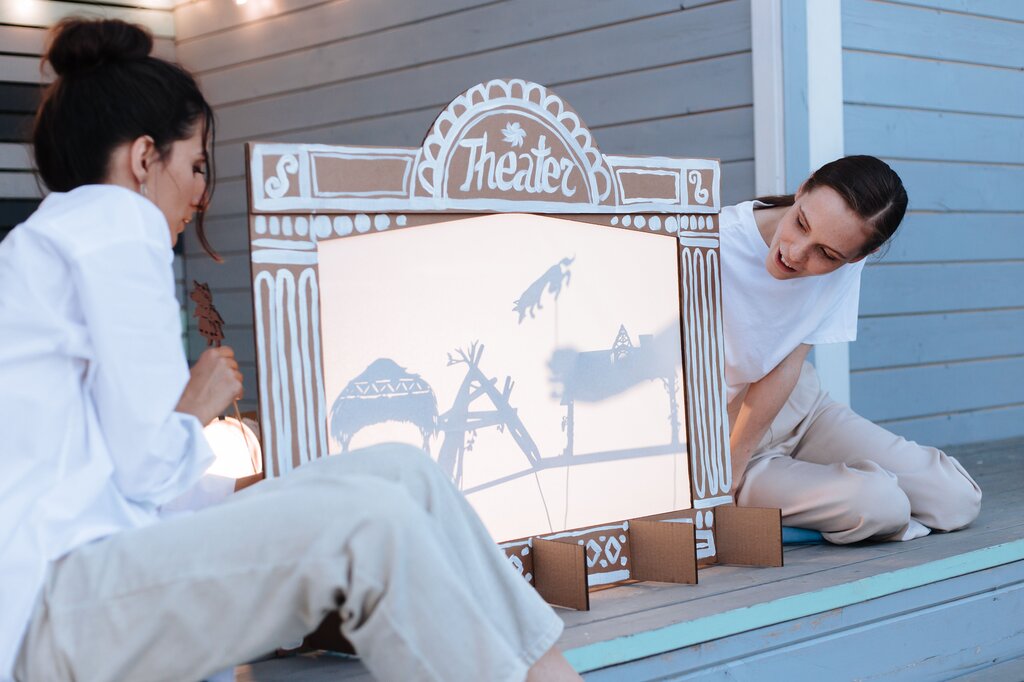 What is a shadow puppet show?