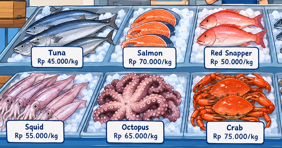 How much is crab /kg?