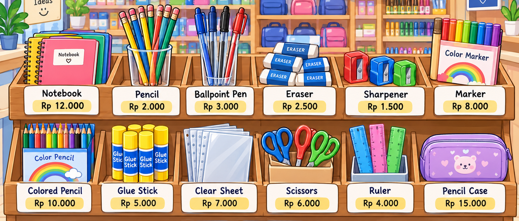 With fifteen thousand rupiah, what kind of items can you buy?