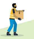 Transporta solo las cajas aunque sea team lift