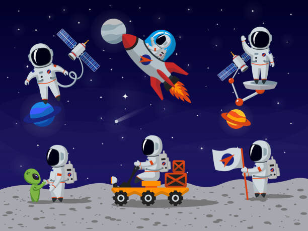 Cuenta los astronautas. 