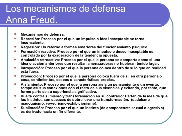 Mecanismos De Defensa De Freud