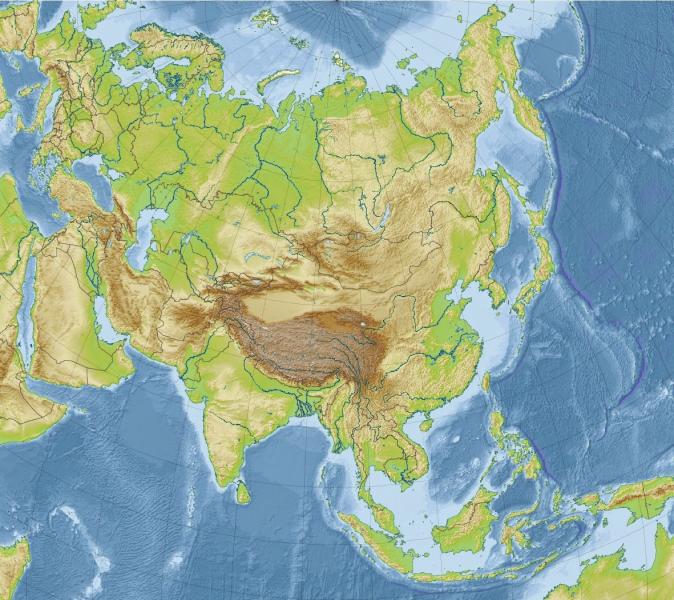 mapa del mundo de la meseta de decán